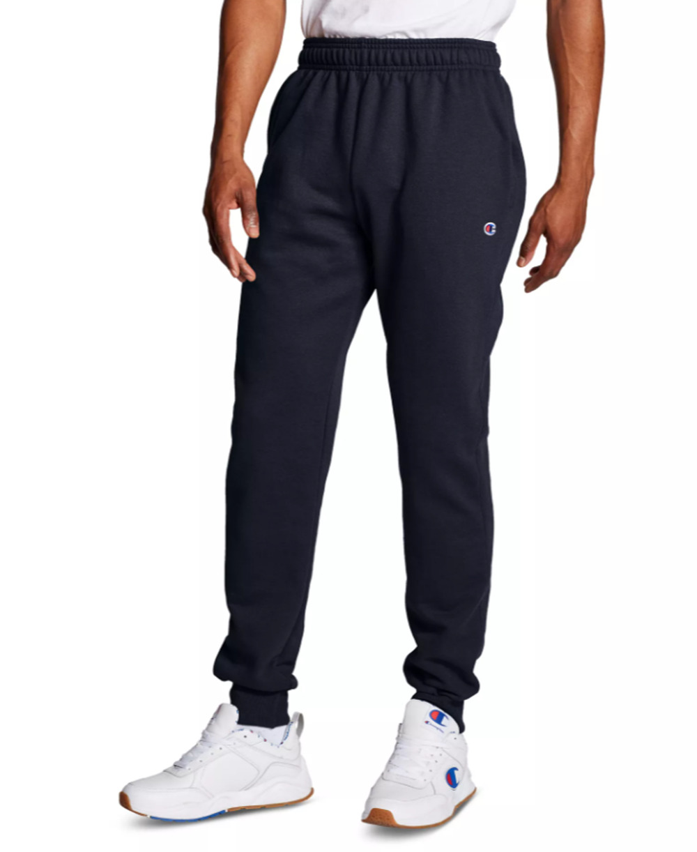 Champion Mens Medium Blue Powerblend Retro Fleece Jogger Athleisure Pants G20-26